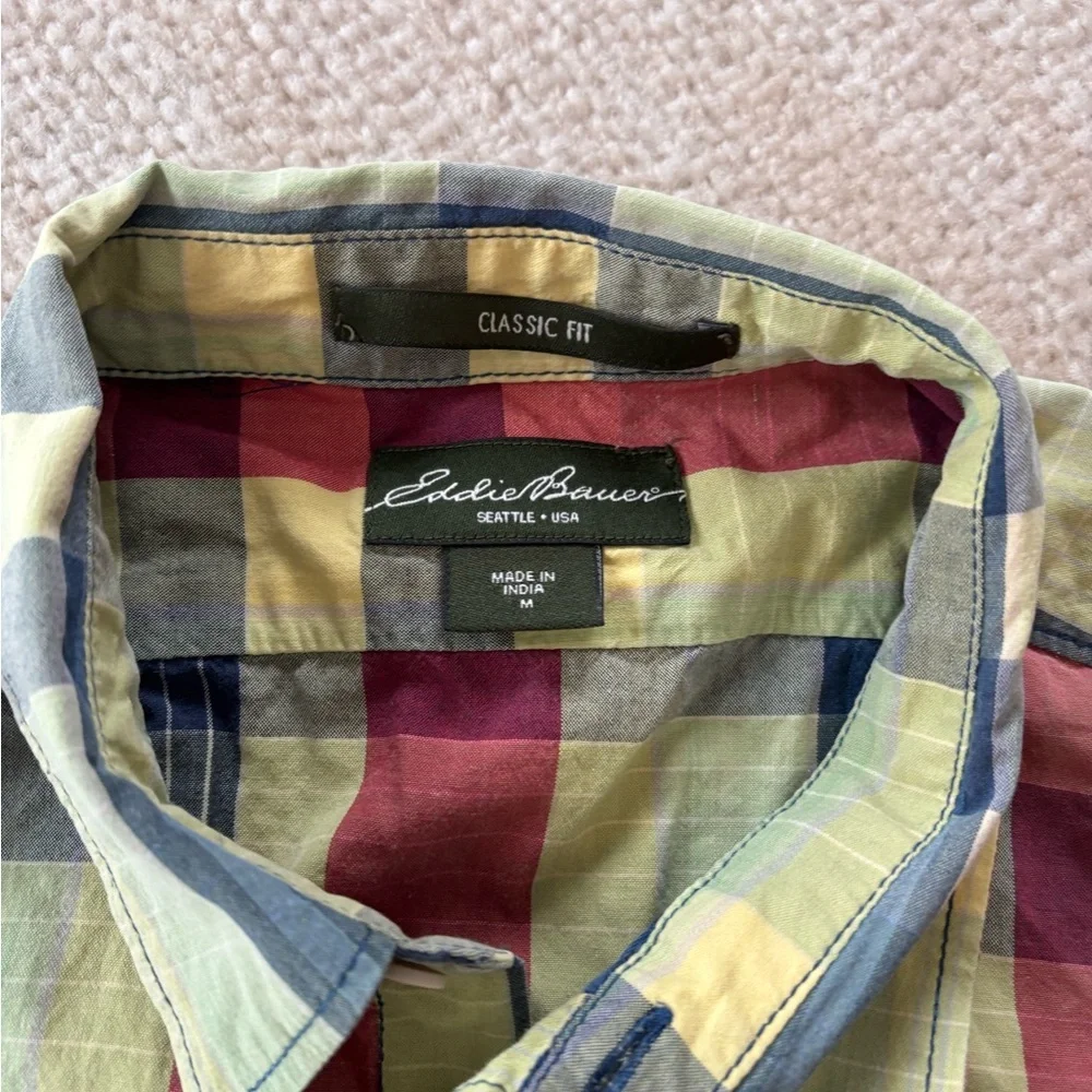 Eddie Bauer Multicolor Plaid Button Down Shirt - Picture 4 of 8